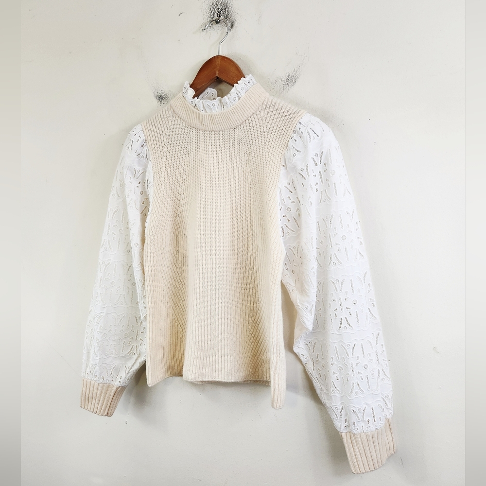 Sea New York Cream and White Sweater